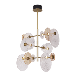 Maxlight Allure - hanglamp - Ø 60 x 105 cm - 14 x 3W LED incl. - mat goud