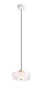 Maxlight Lipari - hanglamp - Ø 16 x 180 cm - 6W LED incl. - geborsteld goud