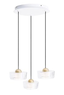 Maxlight Lipari - hanglamp - Ø 35 x 180 cm - 22W LED incl. - geborsteld goud