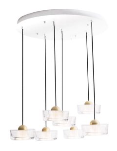 Maxlight Lipari - hanglamp - Ø 62 x 180 cm - 38W LED incl. - geborsteld goud