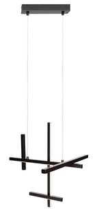 Maxlight Soho - hanglamp - 45,5 x 30 x 230 cm - 25W LED incl. - zwart