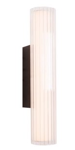 Maxlight Fayette - opbouw wandlamp - 12 x 6 x 31 cm - 6W LED incl. - IP44 - zwart