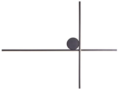 Maxlight Arne - opbouw wandlamp - 60 x 6,5 x 45 cm - 10W LED incl. - IP44 - zwart