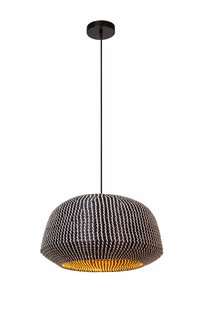 Lucide Maduka - hanglamp - Ø 47 x 127,5 cm - zwart