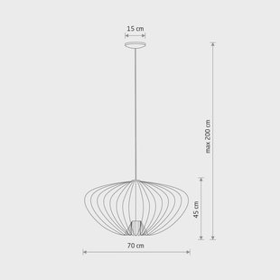 Nowodvorski Lighting Hanglamp Pumpkin L, lichtgrijs, Ø 70 cm, metaal, GU10
