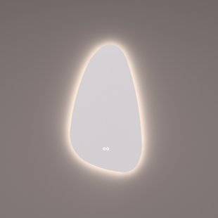 Spiegel Hipp Design SPV 13601 Organisch 45x80 cm Met Verlichting Incl. Spiegelverwarming