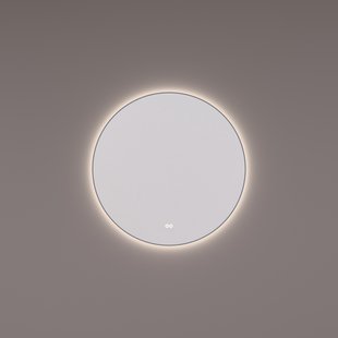 Spiegel Hipp Design SPV 13500 Rond Met Verlichting Incl. Spiegelverwarming en Gunmetal Frame (Alle Maten)