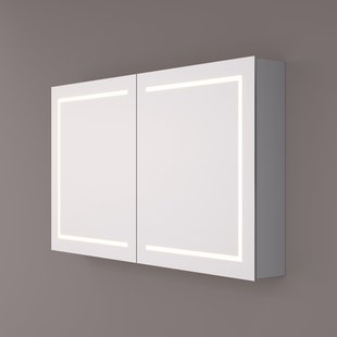 Spiegelkast Hipp Design SPK 61000 Rechthoek Met Verlichting Incl. Spiegelverwarming en Stopcontact (Alle Maten)