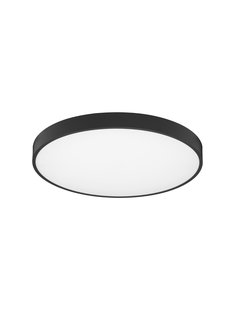 Nova Luce Perfect Profile - plafondlamp op afstandsbediening (incl.) - Ø 60 x 10 cm - 40W dimbare LED incl. - 2700K-6000K - zwart