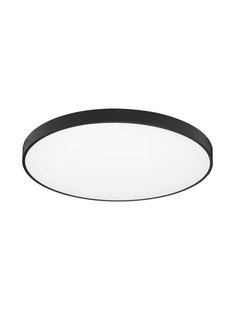 Nova Luce Perfect Profile - plafondlamp op afstandsbediening (incl.) - Ø 80 x 10 cm - 80W dimbare LED incl. - 2700K-6000K - zwart