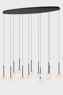 Lucide Calina - hanglamp - Ø 9,9 x 169,7 cm - 9W dimbare LED incl. - zwart