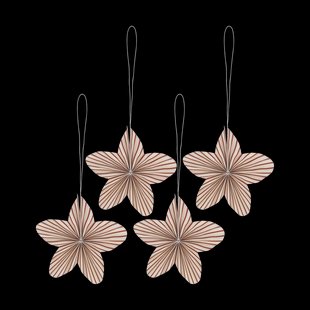 Scandi Living Twinkle kersthangers 4-pack Rood gestreept