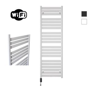Elektrische Radiator Sanicare HWV - Moda Met Wifi 160x60 cm Mat Wit 1159W Met Thermostaat Zwart Linksonder