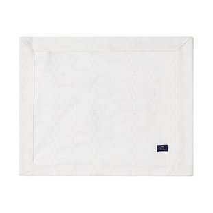 Lexington White jacquard cotton placemat 40x50 cm Wit