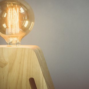 ETH Eve - tafellamp - 16 x 24 cm - bruin