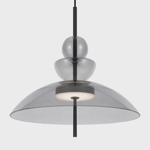 Maytoni LED hanglamp Bangkok, Ø 40 cm, lichtgrijs, glas