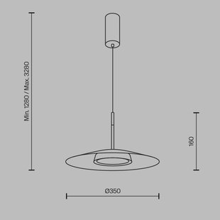 Maytoni LED hanglamp El, Ø 35 cm, zwart, aluminium