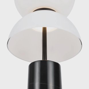 Maytoni LED tafellamp Kyoto, zwart, hoogte 46 cm, marmer