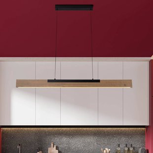 Näve Wilma hanglamp, hout, lengte 122 cm, dimbaar