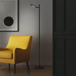 Näve LED vloerlamp Lupa zwart hoogte 135cm metaal touchdim