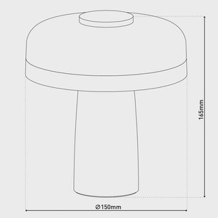 Näve LED tafellamp Pilu, mint, hoogte 16,5 cm metaal touchdim