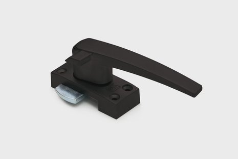 Dulimex Raamsluiting zwart met ventilatie stand, rechts