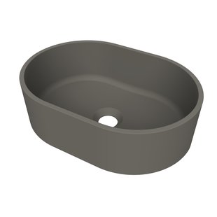 Arcqua Case Opbouw Waskom Ovaal 40x28 Mat Quartz Grijs
