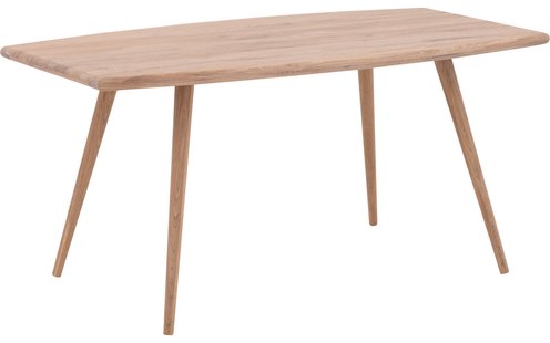 Goossens Eettafel Bjarte, Semi ovaal 220 x 100 cm
