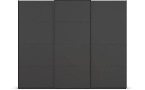 Goossens Excellent Kledingkast Finca Mat Glas, Slaapkamerkast 300 cm breed, 223 cm hoog, 3x 4 paneel glas schuifdeuren