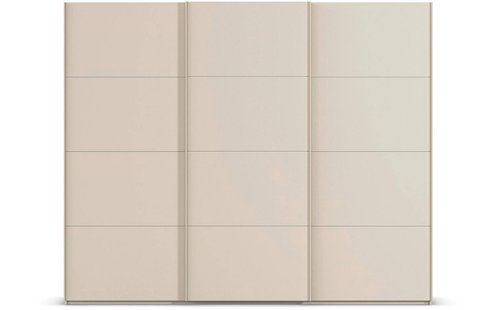 Goossens Excellent Kledingkast Finca Mat Glas, Slaapkamerkast 270 cm breed, 223cm hoog, 3x 4 paneel glas schuifdeuren