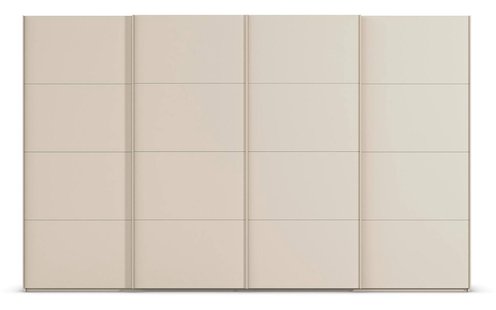 Goossens Excellent Kledingkast Finca Mat Glas, Slaapkamerkast 360 cm breed, 223 cm hoog, 4x 4 paneel glas schuifdeuren