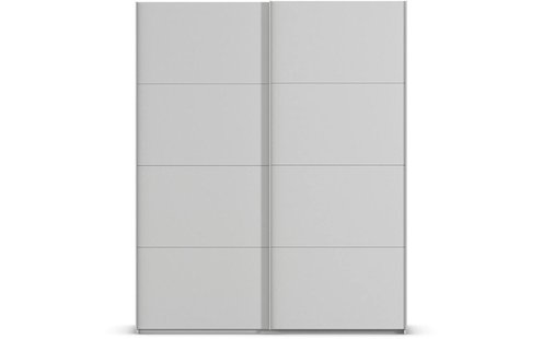 Goossens Excellent Kledingkast Finca Mat Glas, Slaapkamerkast 180 cm breed, 223 cm hoog, 2x 4 paneel glas schuifdeuren