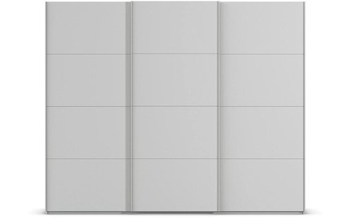 Goossens Excellent Kledingkast Finca Mat Glas, Slaapkamerkast 240 cm breed, 223 cm hoog, 3x 4 paneel glas schuifdeuren