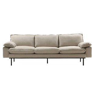 HKliving Retro Bank 4-zits Beige