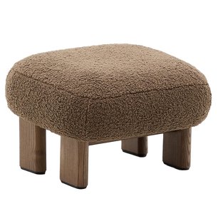 Kave Home Nema Voetenbank Walnoot/taupe