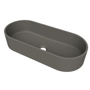 Arcqua Case Opbouw Waskom Ovaal 60x26 Mat Quartz Grijs