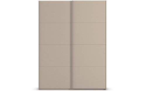 Goossens Excellent Kledingkast Finca Mat Glas, Slaapkamerkast 160 cm breed, 236 cm hoog, 2x 4 paneel glas schuifdeuren