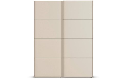 Goossens Excellent Kledingkast Finca Mat Glas, Slaapkamerkast 180 cm breed, 236 cm hoog, 2x 4 paneel glas schuifdeuren