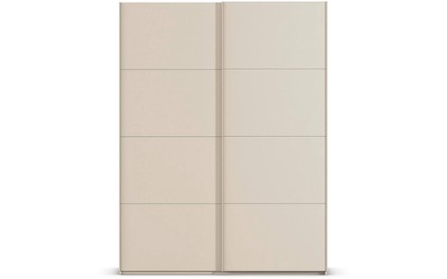 Goossens Excellent Kledingkast Finca Mat Glas, Slaapkamerkast 160 cm breed, 236 cm hoog, 2x 4 paneel glas schuifdeuren