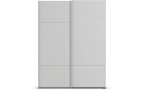 Goossens Excellent Kledingkast Finca Mat Glas, Slaapkamerkast 160 cm breed, 236 cm hoog, 2x 4 paneel glas schuifdeuren