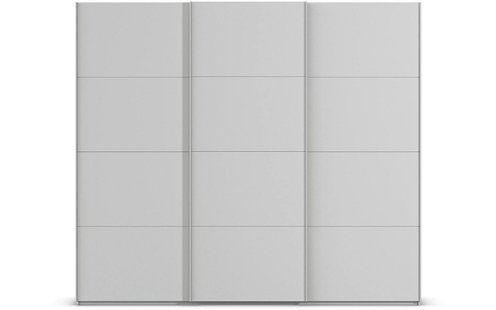 Goossens Excellent Kledingkast Finca Mat Glas, Slaapkamerkast 240 cm breed, 236 cm hoog, 3x 4 paneel glas schuifdeuren