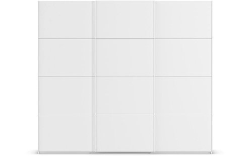 Goossens Excellent Kledingkast Finca Mat Glas, Slaapkamerkast 270 cm breed, 236 cm hoog, 3x 4 paneel glas schuifdeuren