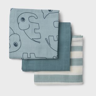 Done by deer Deer Friends washandje 3-pack Blue