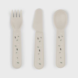 Done by deer Confetti foodie bestekset 3-delig Sand