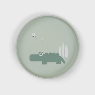 Done by deer Croco foodie kinderbord Ø20 cm Green