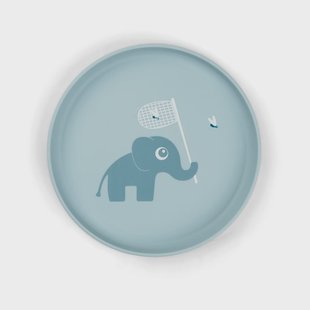 Done by deer Elphee foodie kinderbord Ø20 cm Blue