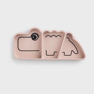 Done by deer Croco Stick&Stay kinderbord 9x21 cm Poeder