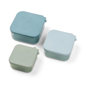 Done by deer Deer Friends lunchbox 3-delig Blauw