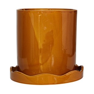 OYOY Nami pot met onderschotel Ø21,5 cm medium Amber