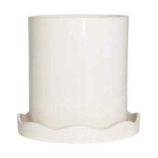 OYOY Nami pot met onderschotel Ø21,5 cm medium White